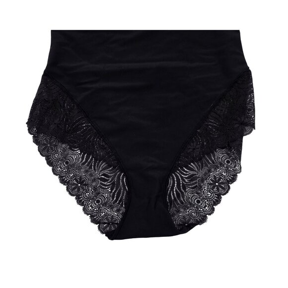 Women's - Simone Perele Black Lace High Waist Shaper Brief, Size 4 - Picture 3 of 9